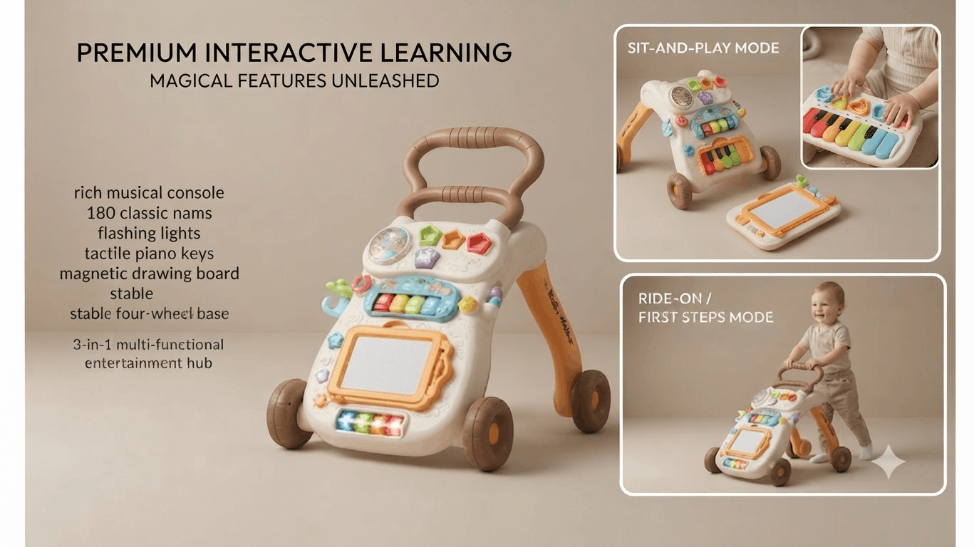 Baby Music Walker 3-in-1 Musical Activity