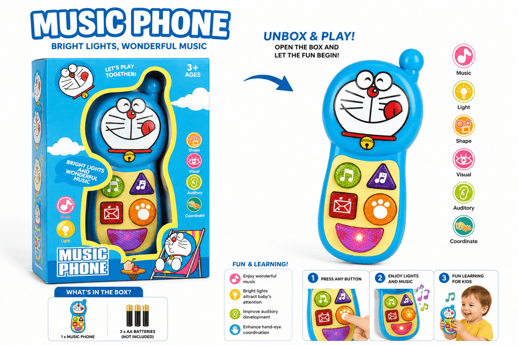 Music Phone Toy - Educational Musical Mobile Phone for Toddlers