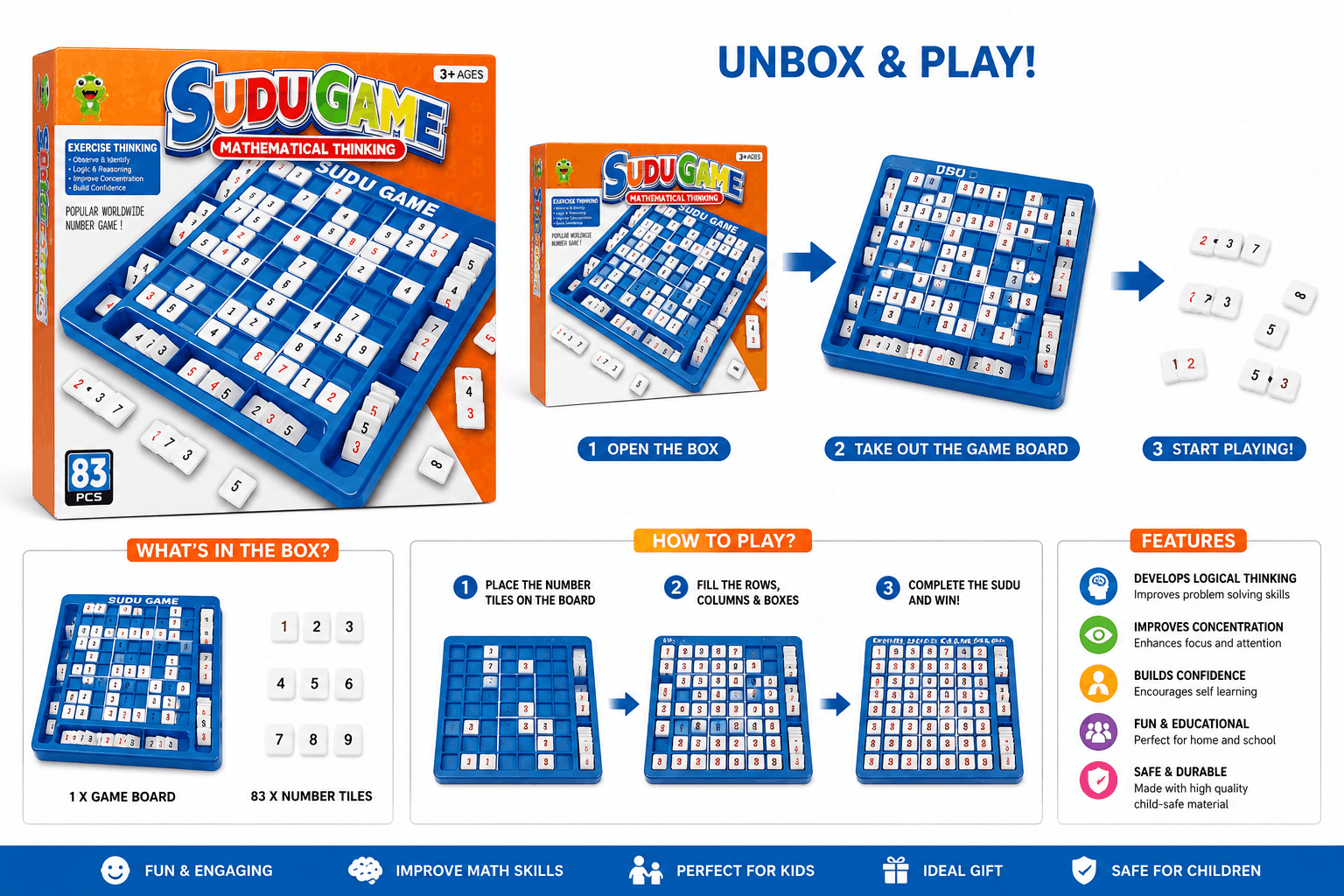 Sudu Game 83PCS - Mathematical Thinking Educational Board Game