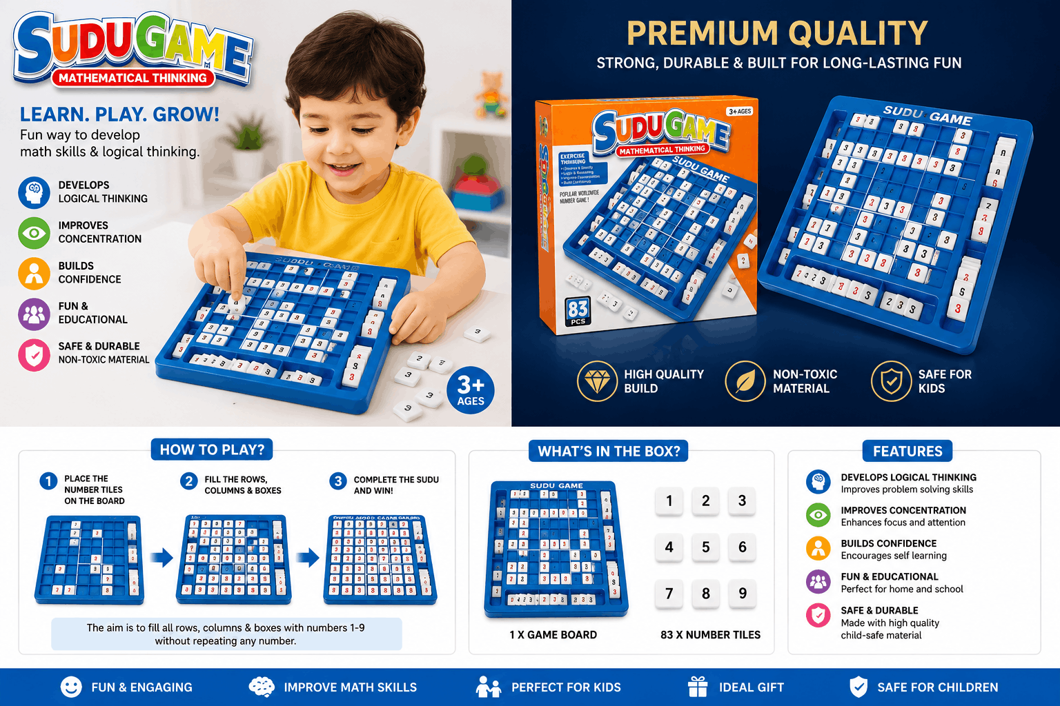 Sudu Game 83PCS - Mathematical Thinking Educational Board Game