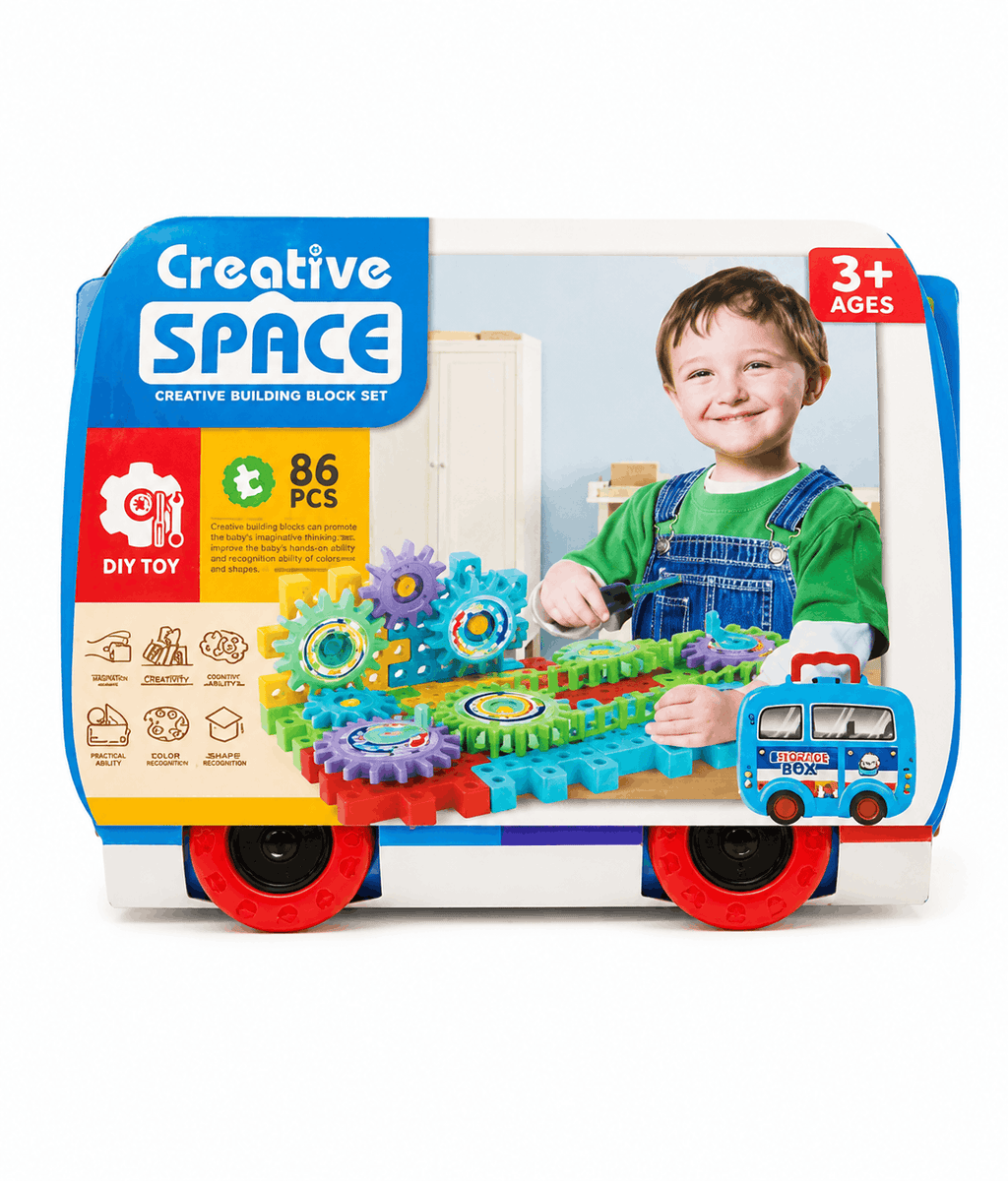 Creative Space Building Blocks - 86 Pcs STEM Construction Toy for Kids