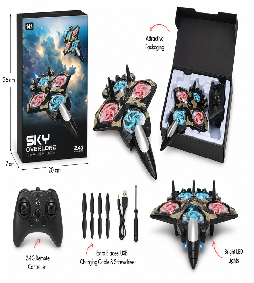Sky Overlord Air Craft Drone Toy for Kids