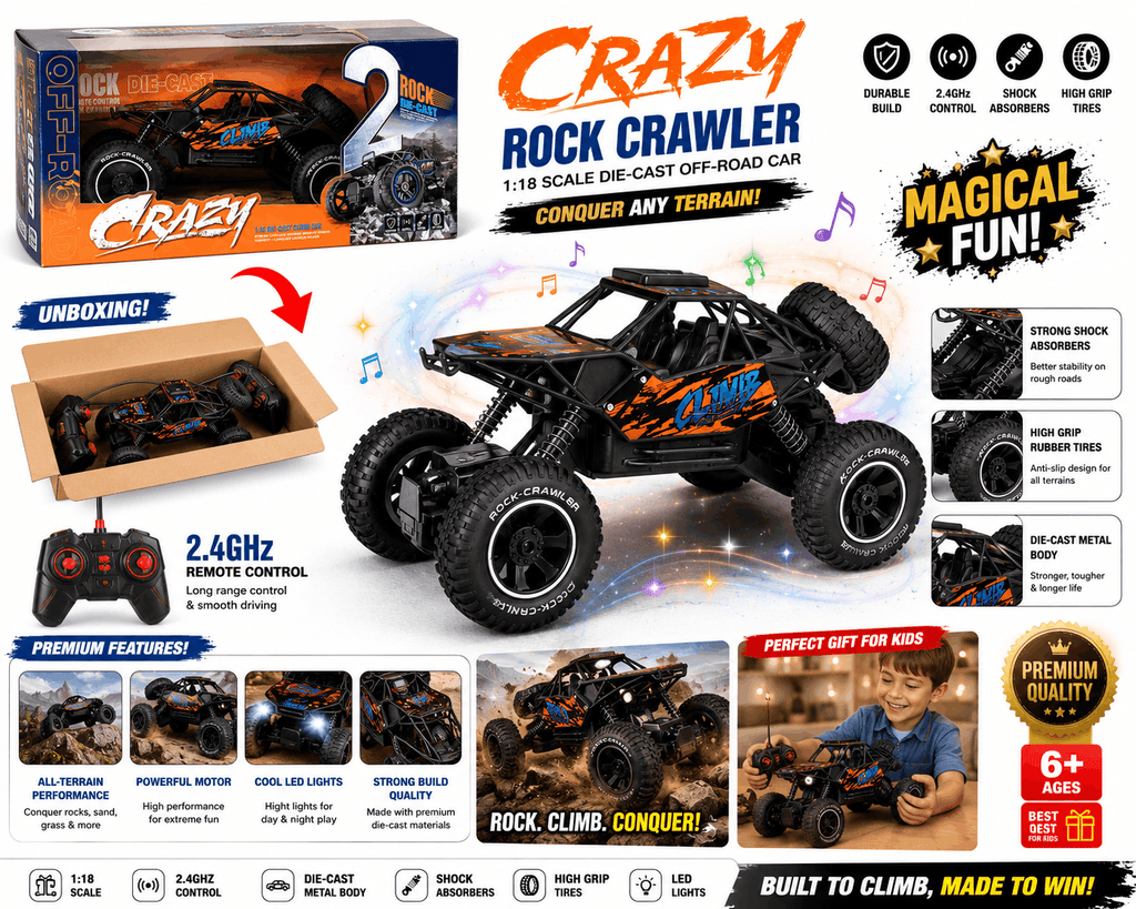 Crazy Rock Crawler RC Off-Road Car