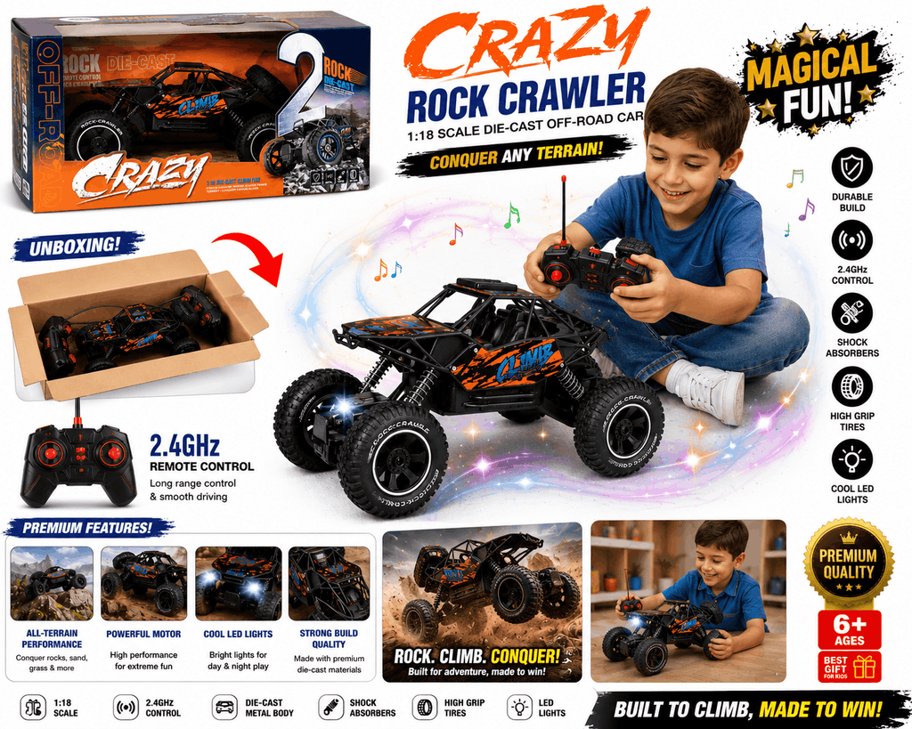 Crazy Rock Crawler RC Off-Road Car