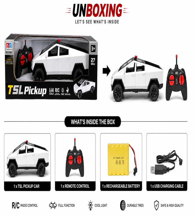 TSL Pickup Remote Control Truck – RC Off-Road Toy Car for Kids