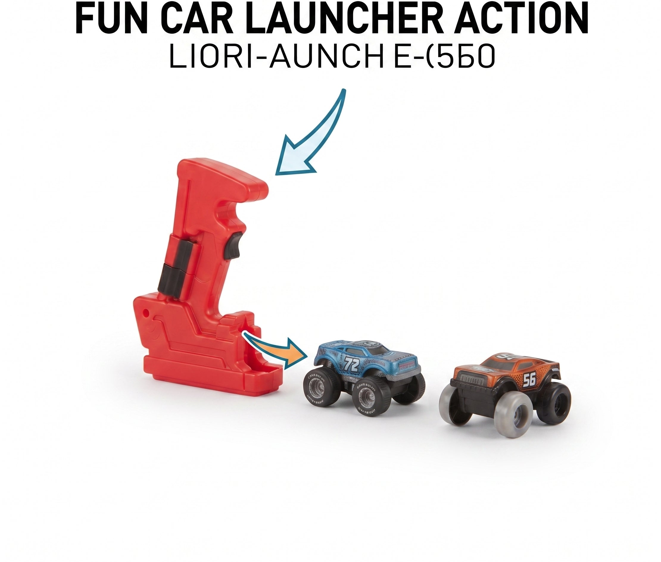 Power Launcher Alloy Car Toy Set – High-Speed Monster Truck Launcher with 2 Mini Racing Cars for Kids
