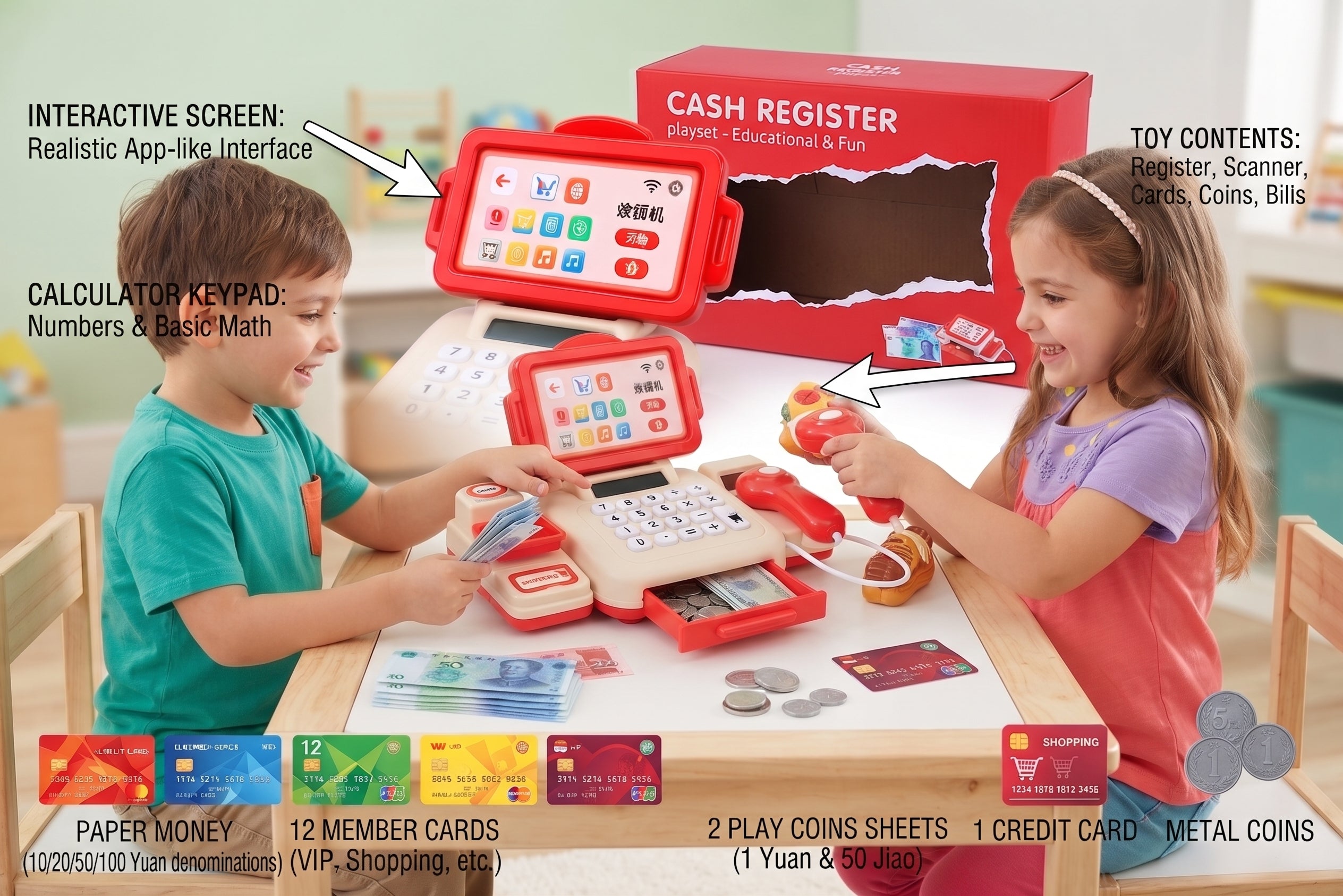 Toy Cash Register Playset