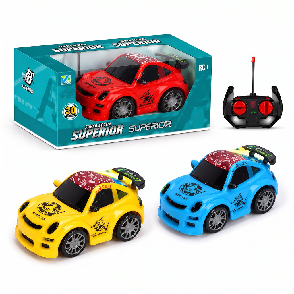 Superior Racing 3.0 Remote Control Toy Car Set – Multi-Color High-Speed RC Cars with Box & Controller