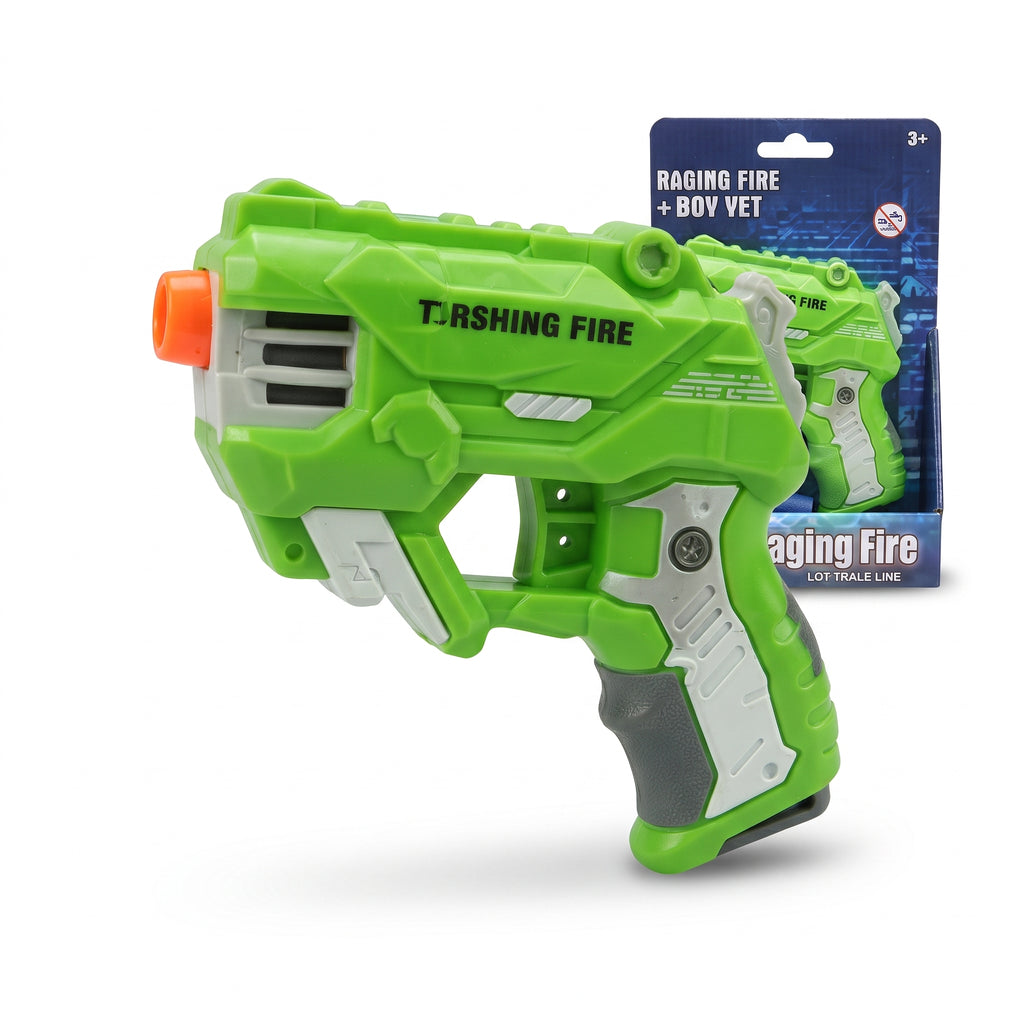 Raging Fire Toy Blaster – Safe Foam Dart Shooter Playset with Colorful Design
