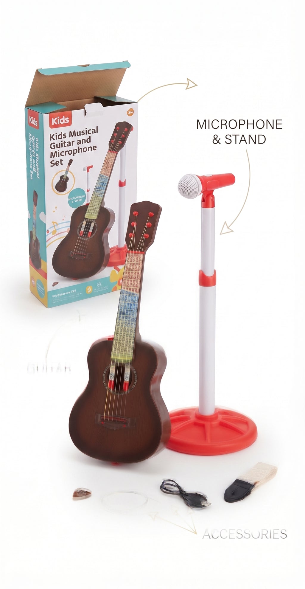 Kids Musical Guitar and Microphone Set