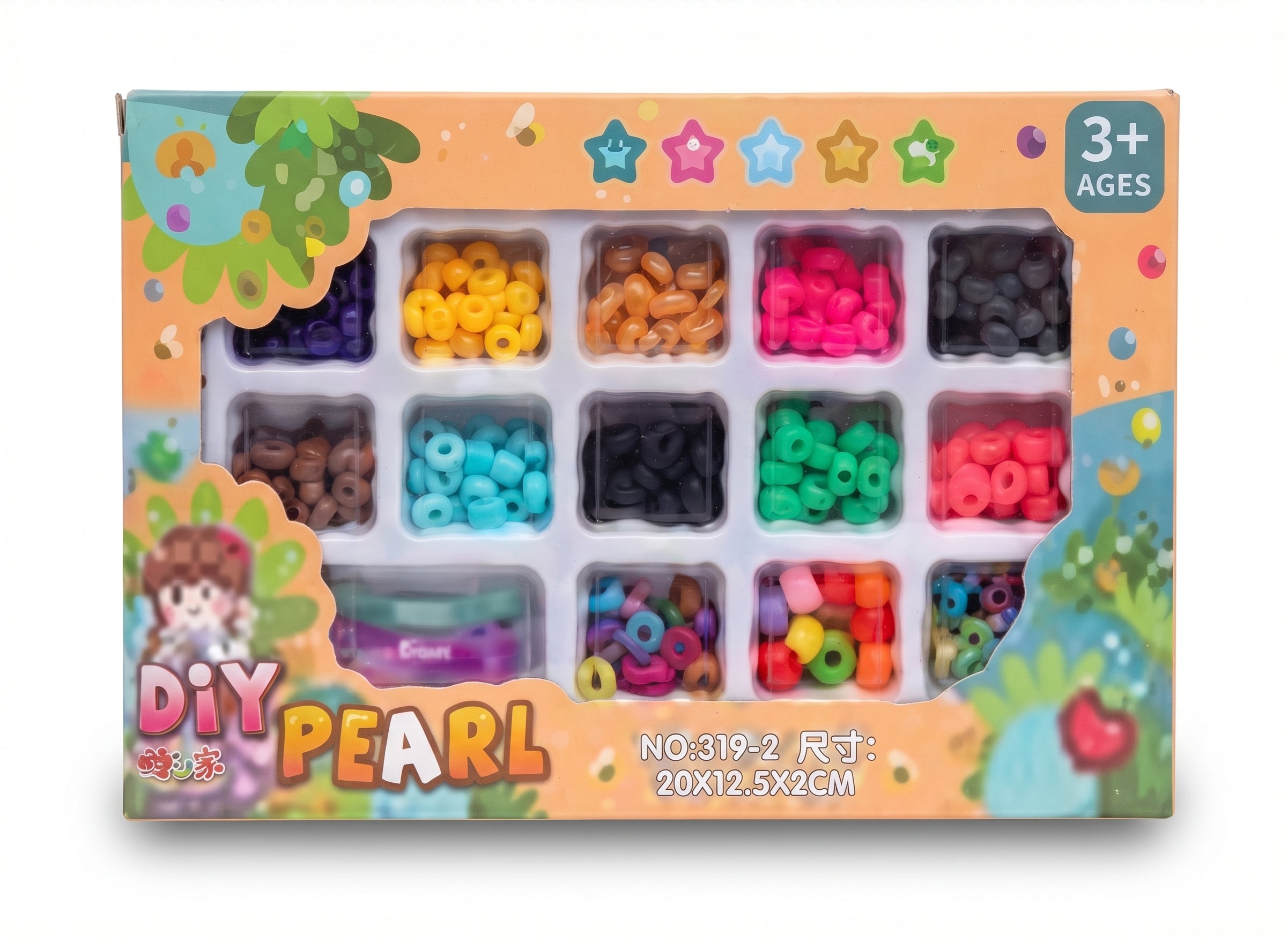 DIY Pearl & Bead Sensory Play Kit for Kids 3+ | Colorful Fine Motor Skills Arts & Crafts Toy Set